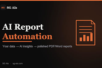 build an ai that turns your data into automated reports