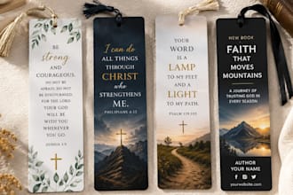 design christian book mark custom printable journal book author library ministry