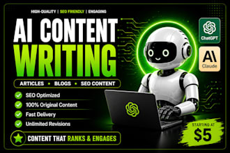 write ai content, articles, blogs using chatgpt and claude