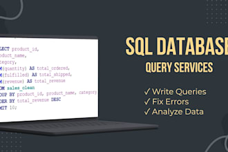 write sql queries and analyze your database