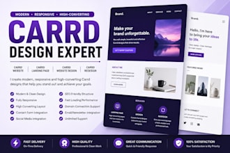 design a modern carrd website, or redesign your carrd