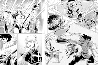 llustrate your manga and western comic book page