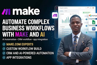 build custom make com automation workflows for your business, make automation
