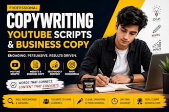 write engaging youtube scripts and business copy