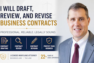 draft, review, and revise business contracts