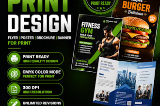 design professional print ready flyers poster and banners