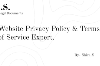 draft website privacy policy and terms and conditions
