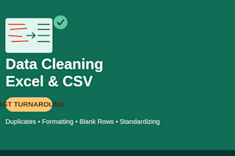 clean and organize your messy excel or csv data fast