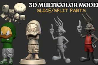color slice split paint 3d model stl to 3mf multicolor bambu lab 3d print ready