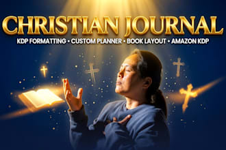 format and publish your custom christian journal digital planner or book on KDP