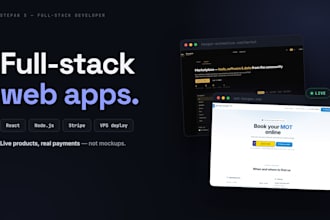 develop a fullstack web application