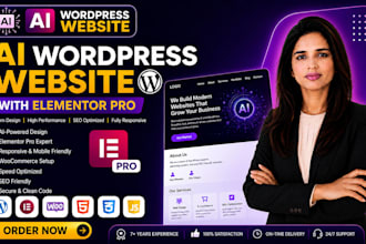 design, redesign ai wordpress website  with elementor pro