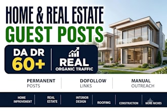 do guest posts on home blogs and real estate SEO backlinks DR DR 60