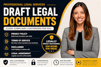 draft privacy policy terms of service disclaimer and legal agreement