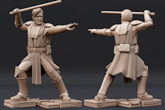 detailed face sculpt,3d human figurine for printers,collectible fanarts,stl file