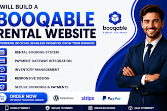 create booqable rental website with wordpress and payment gateway