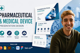 design pharmaceutical presentation, medical device, healthcare pitch deck