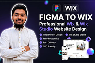 convert figma to wix website or wix studio landing page and redesign wix website