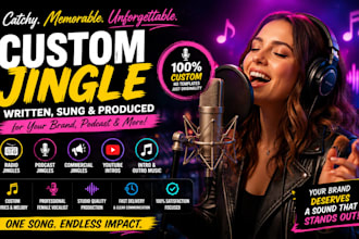 write compose sing  custom jingle for your brand