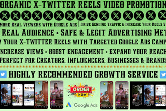 do best organic twitter reels video promotion for real growth using google ads