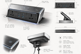 design modern electrical socket, desk socket, and power outlet products