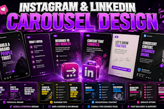 design instagram carousel and linkedin carousel posts