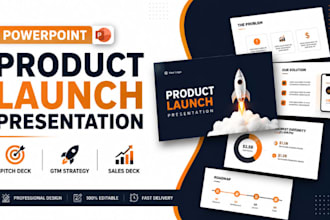 powerpoint product launch presentation, pitch deck and gtm sales deck ppt design