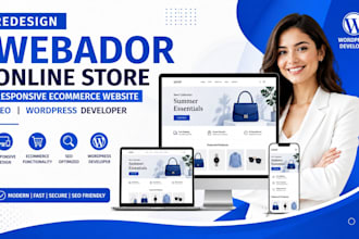 redesign webador online store responsive ecommerce website  SEO wordpress develo