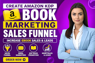 create amazon KDP book marketing sales funnel to increase ebook sales and leads