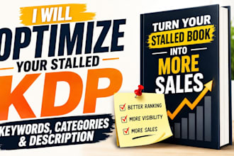 optimize your stalled KDP book keywords, categories and description