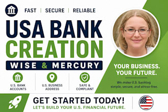 do USA bank creation, wise, mercury, usa proof of address