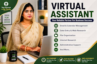 be your professional virtual assistant for data entry and web research