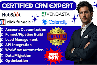 setup clickfunnels hubspot vendasta email sms automation calendly lead nurturing
