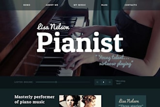build squarespace music instructor website piano lesson guitar teacher website