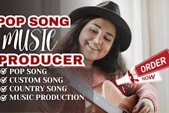write custom pop songs with catchy lyrics, vocal melodies, and music production
