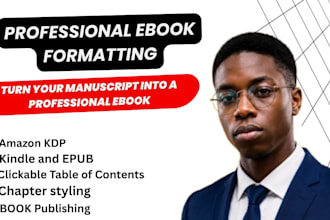 do ebook formatting and upload to amazon KDP or gumroad