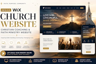 design wix church website christian coaching website faith ministry website