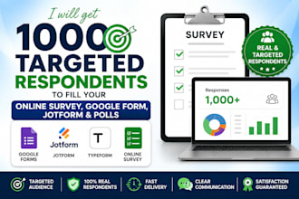 get over 5000 audience to fill online survey forms and polls or questionnaire
