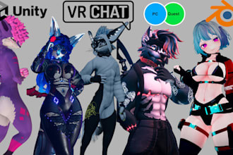 custom vrchat avatar vrc avatar furry vr anime vrchat commission 3d model