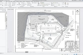 draw site grading plan using autocad civil 3d, erosion plan, earthwork