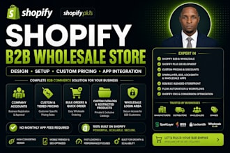design a shopify b2b wholesale store with custom pricing