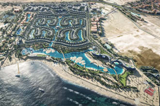 design realistic 3d masterplan render waterfront largescale aerial site planning