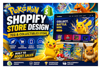 build mythic pokemon website trading card shopify store tcg collectible website