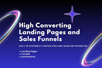 build a high converting landing page, sales funnel for your business