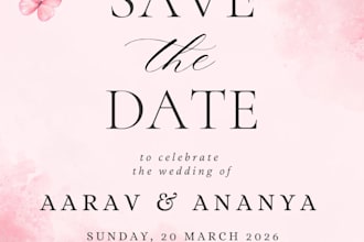 design elegant wedding  save the date and invitation cards