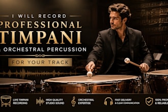 record professional timpani and orchestral percussion for your track