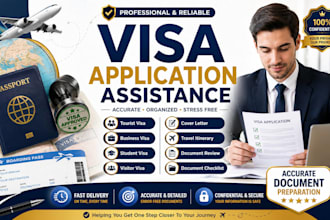 assist with visa application forms travel itinerary and cover letter