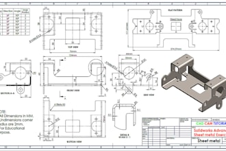 design sheet metal parts, fabrication drawings and manufacturing files