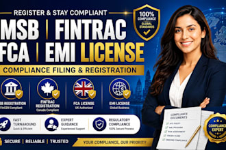 register your msb, fintrac, fca or emi license with compliance