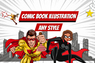 create comic book, and comic illustration art